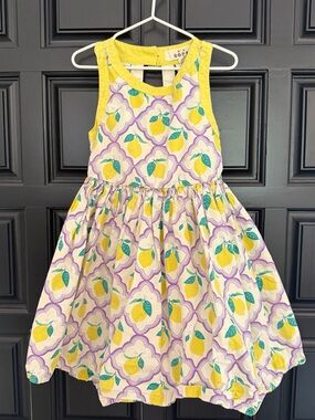 Kid 3-4T Mini Boden lemon print dress